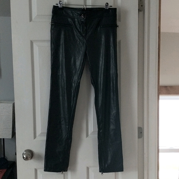Pleather Gunmetal Punk Rock Pants - Picture 1 of 8